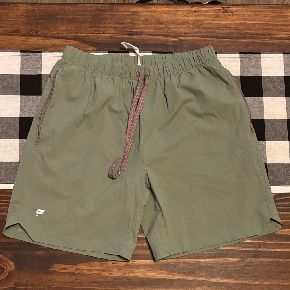 Fabletics Green Athletic Shorts Medium - image 1